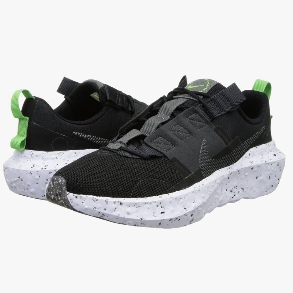 Nike Man's Crater Impact Shoes Black Iron Gray White Green Sizes 11.5